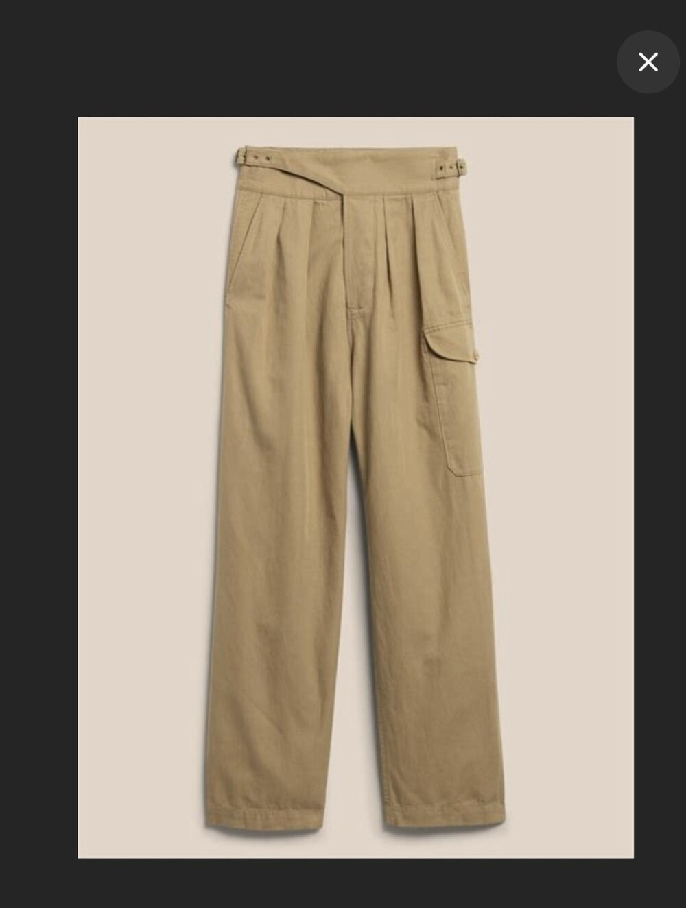 Banana Republic Heritage Explorer Adjustable Waist Wide Leg Cargo Pants